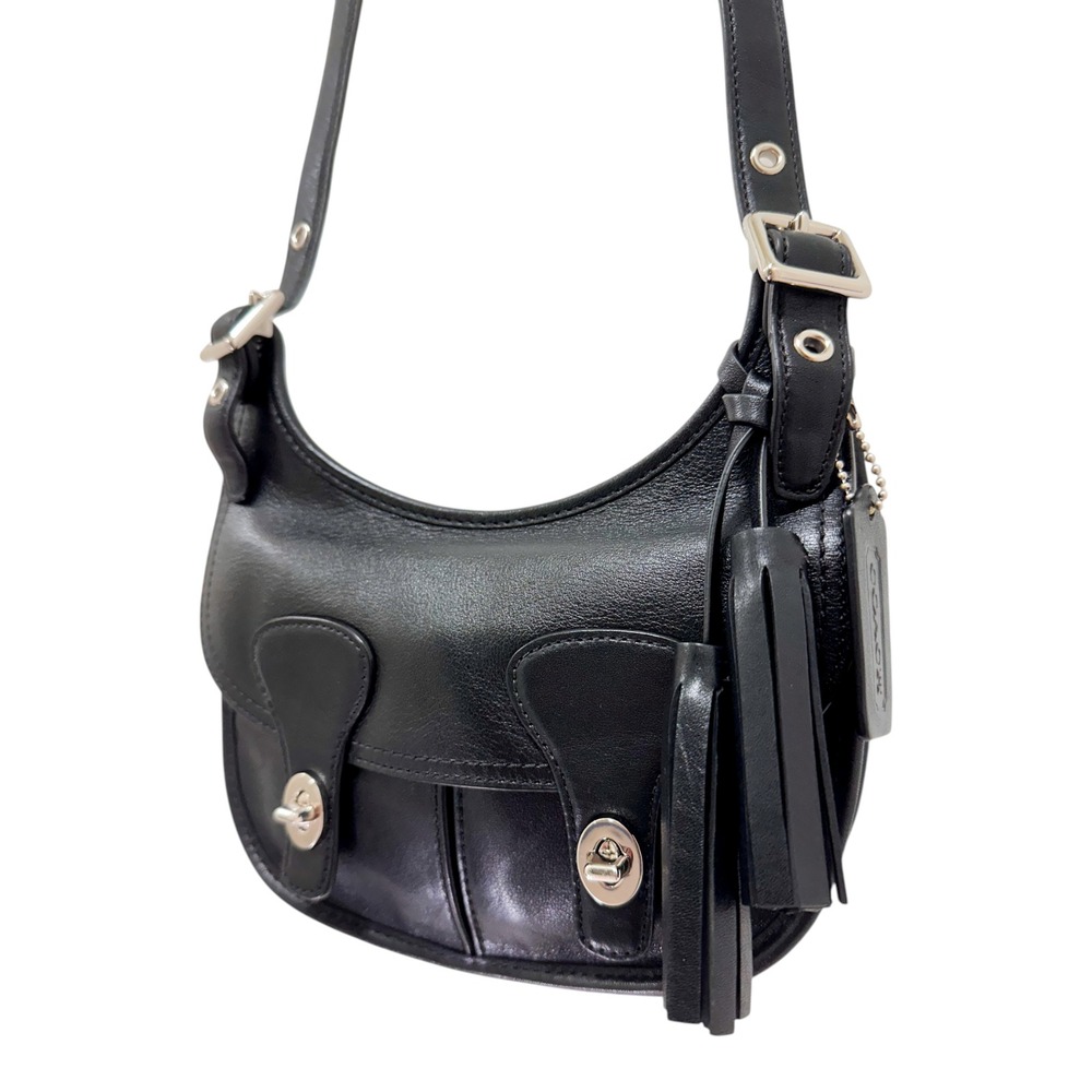 Coach Legacy Amanda Black Leather Turnlock Crossbody Bag 19925